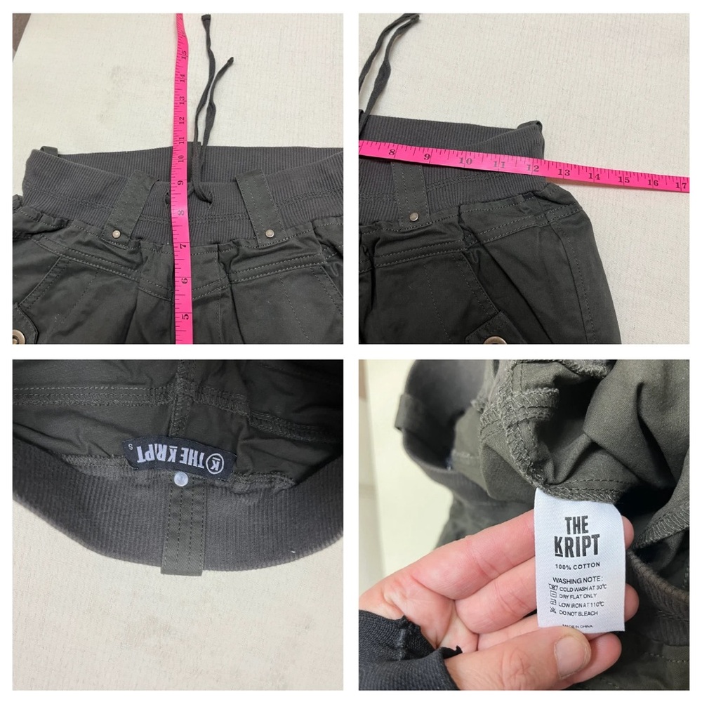 The Kript Dolls Kill S olive low rise prilla cargo pants - Picture 4 of 12